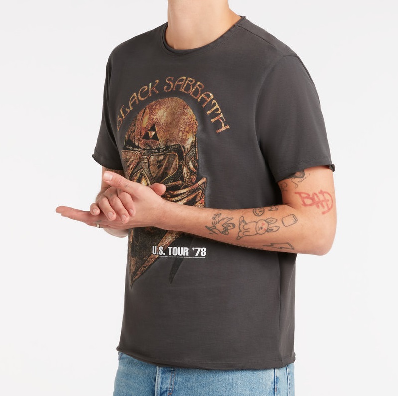 Black Sabbath US Tour 78 Amplified Vintage Charcoal T-Shirt - 2