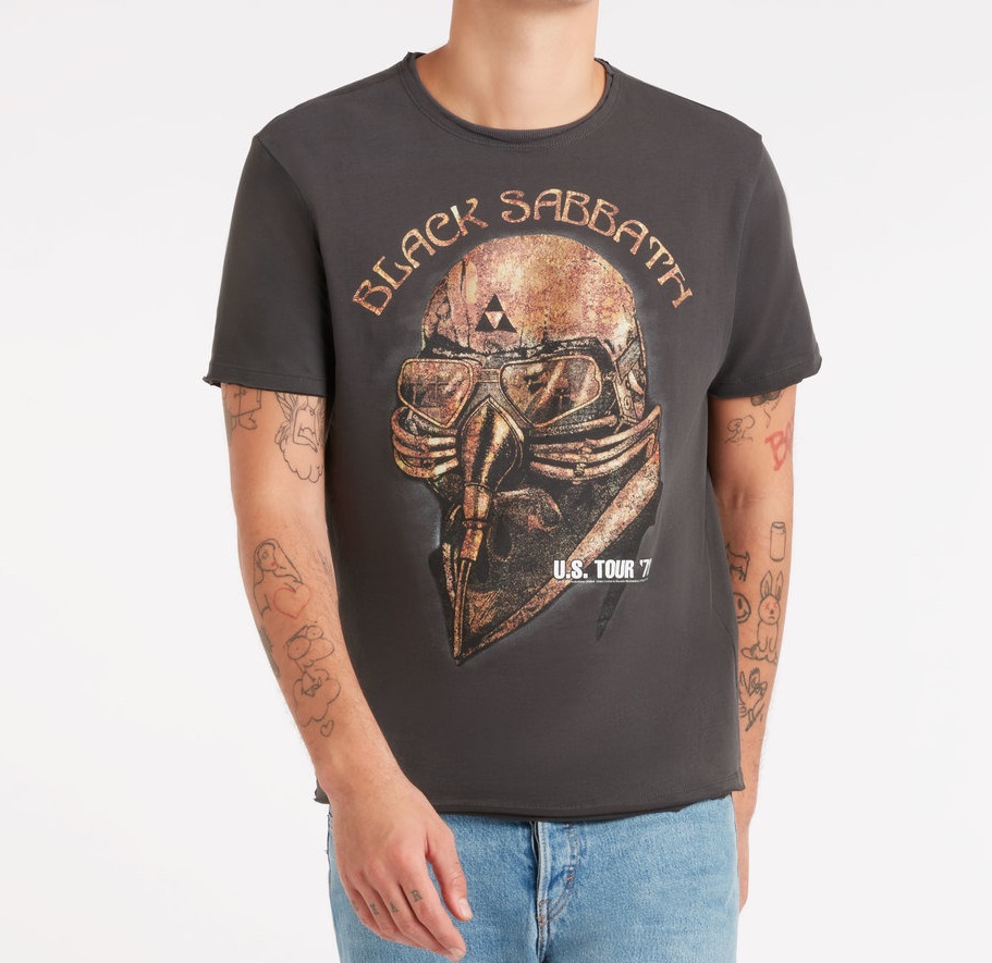 Black Sabbath US Tour 78 Amplified Vintage Charcoal T-Shirt