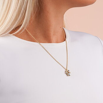 Snö Of Sweden Noctelle Pendant Neck 45cm  Golden/Clear