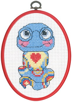 My first kit 13 x 18 - Orm med hjärta Aida 3,2