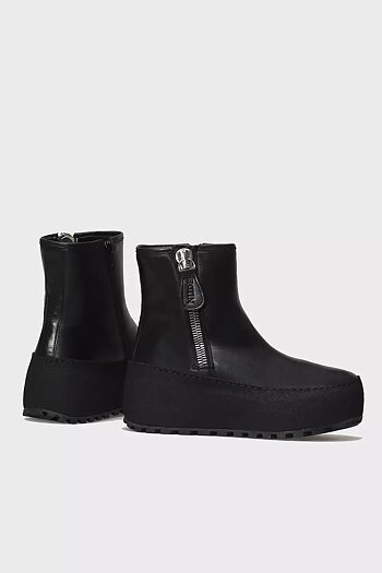Nude Of Scandinavia  - Winter Nero Boots In Kips Leather  Black Sole