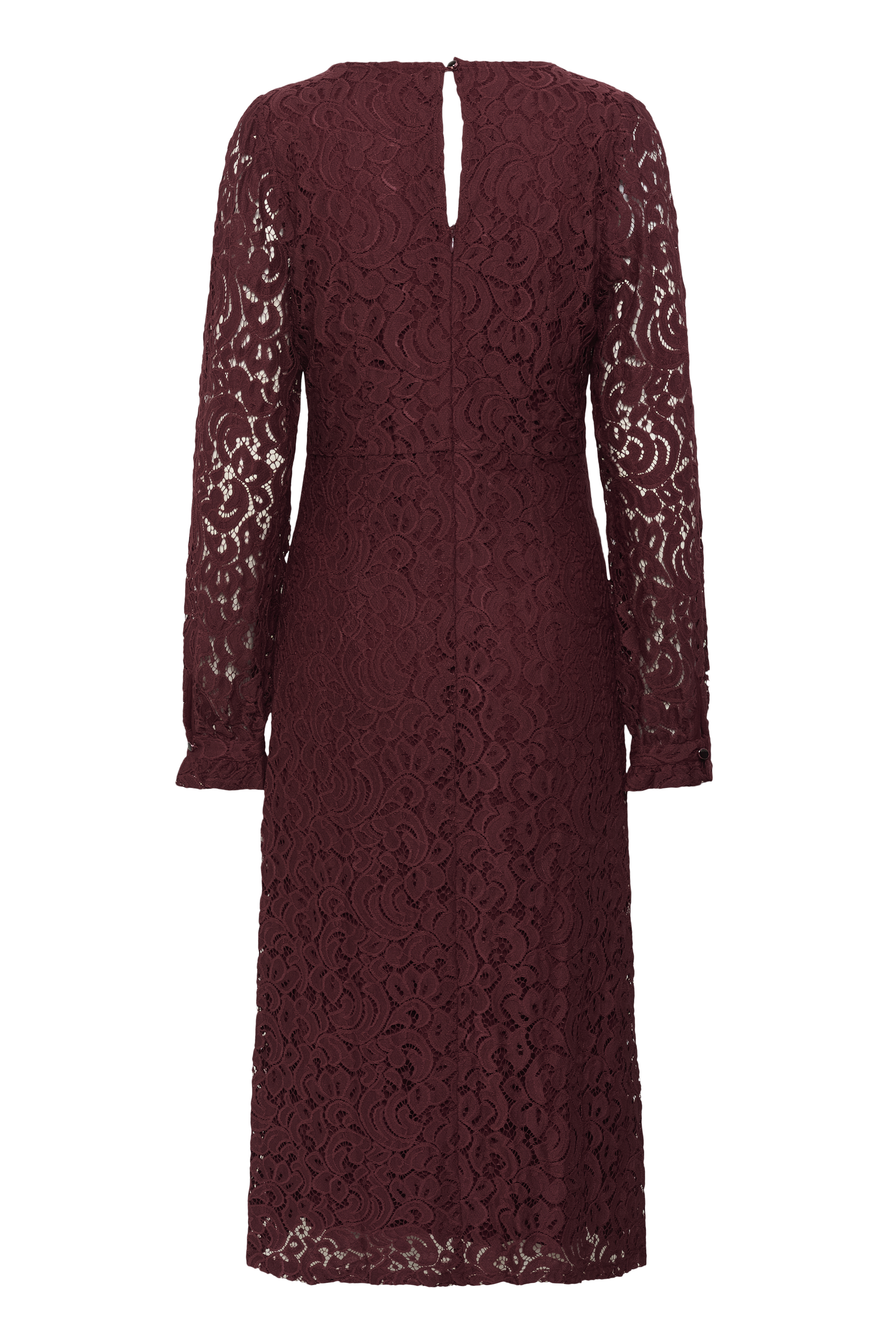 Cream Thit Ebana V-neck Dress Zinfandel - 5