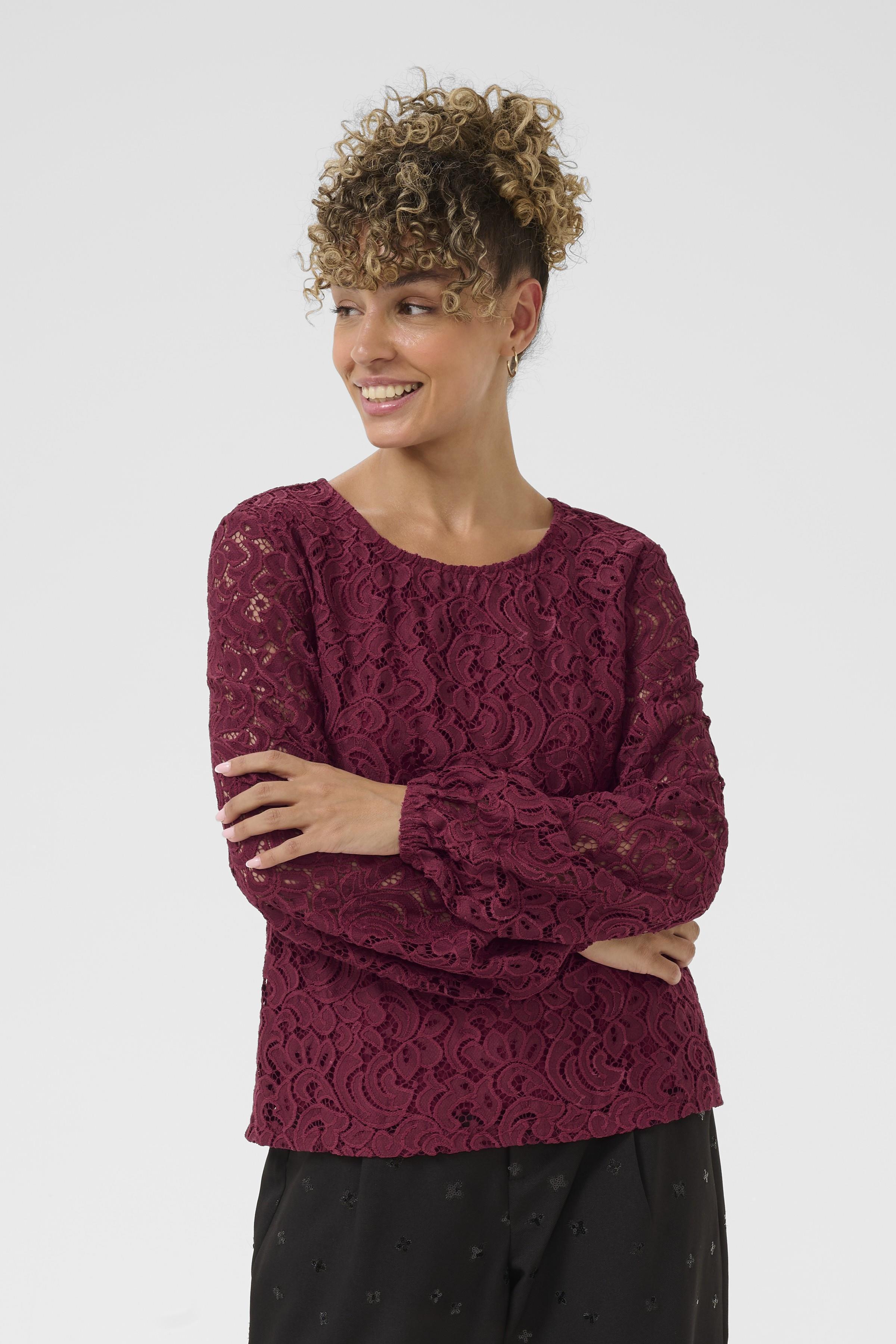 Cream Thit Ebana Blouse Zinfandel