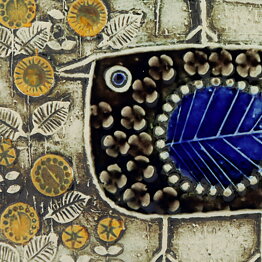 Lisa Larson (Unik 1961) Beautiful Birds Wall Plaque <Studio Production> (1)