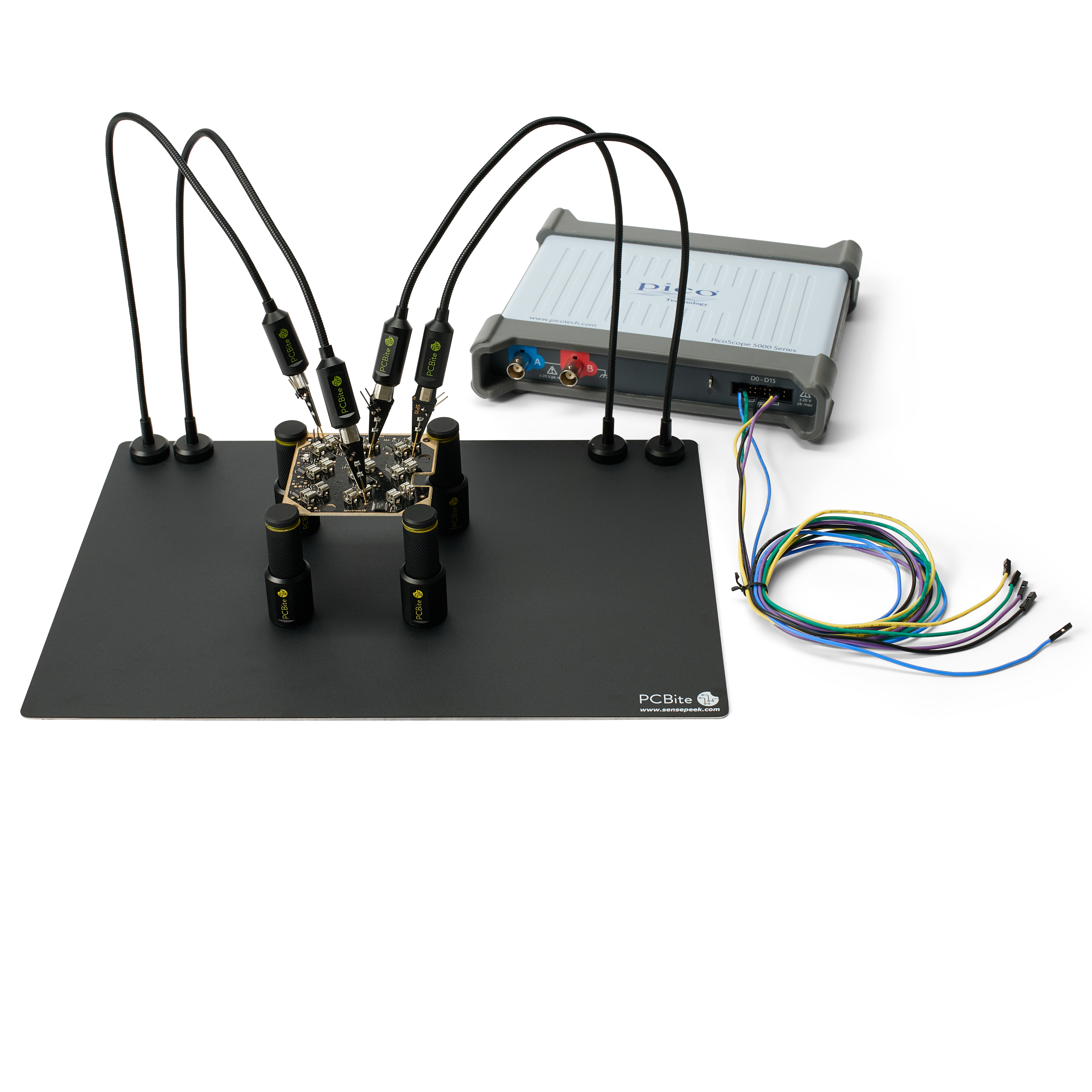 PCBite kit with 4x SP10 probes and test wires - 3