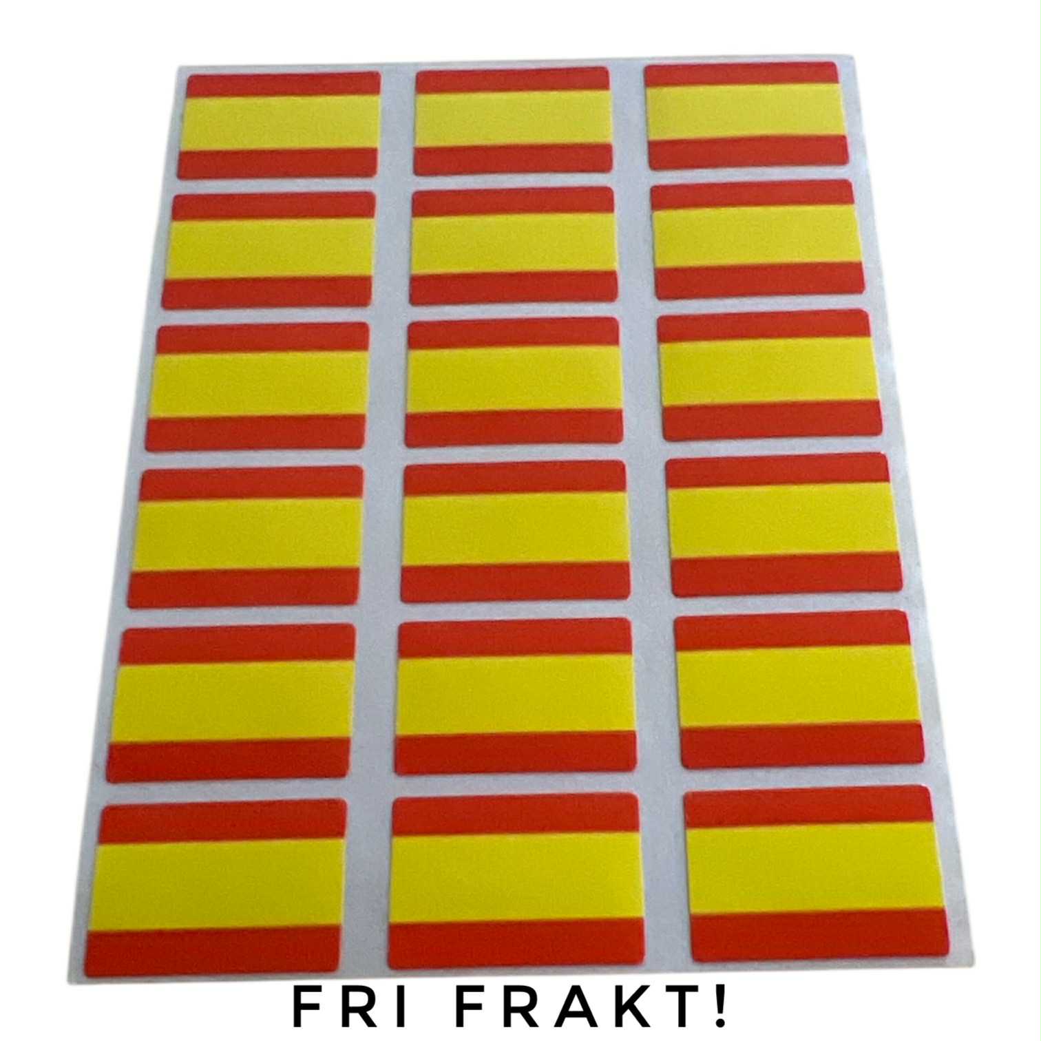 Små klisterflaggor på ark - Spanien 
