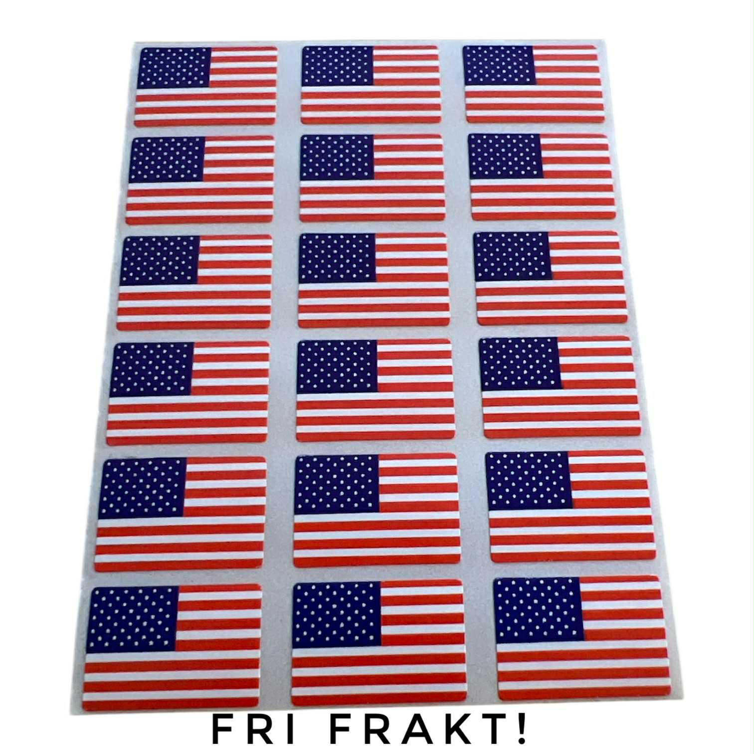 Små klisterflaggor på ark - USA 