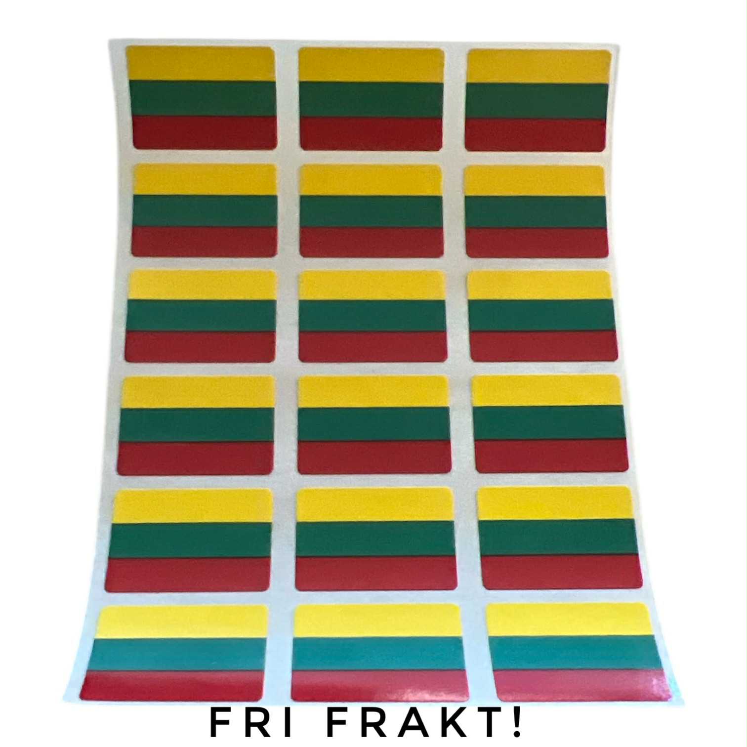 Små klisterflaggor på ark - Litauen 