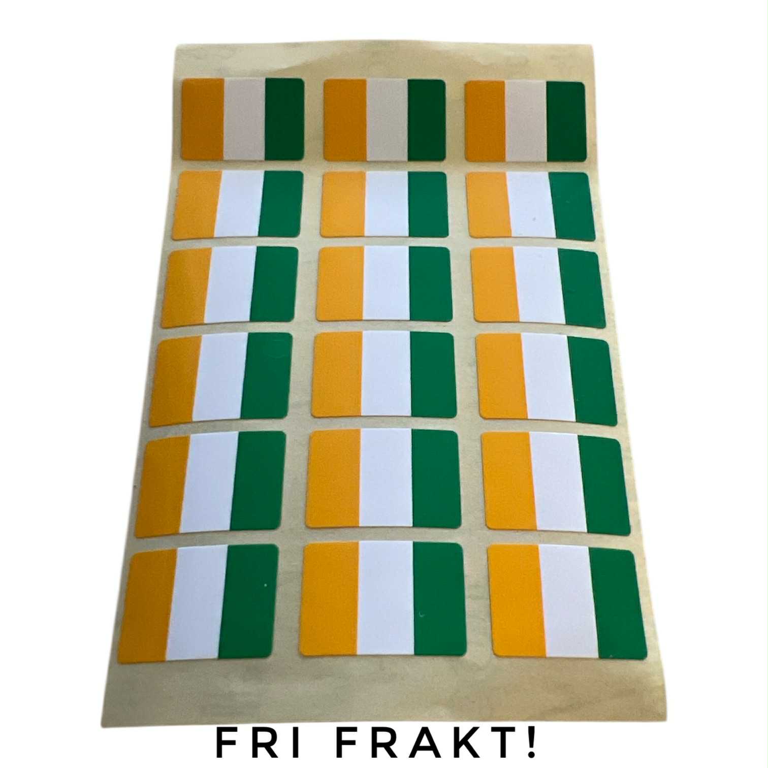 Små klisterflaggor på ark - Elfenbenskusten 