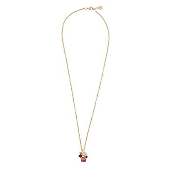 Snö Of Sweden Noctelle Pendant Neck 45cm Golden/ Mix Pink And Red