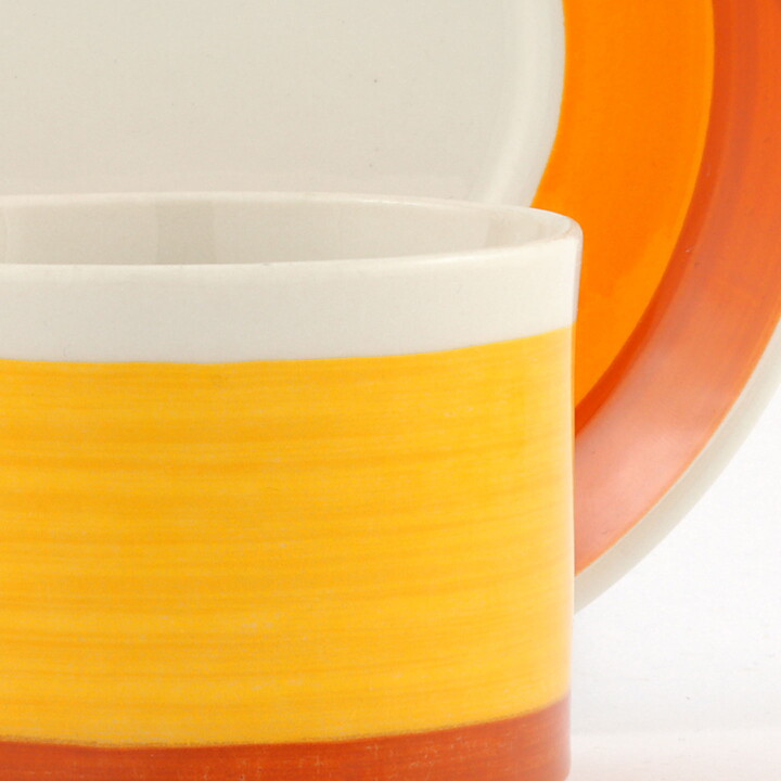 Helmer Ringström (Stina 1972) Coffee Cup with Orange/Yellow Decor 9 cm  [Sample Images] 