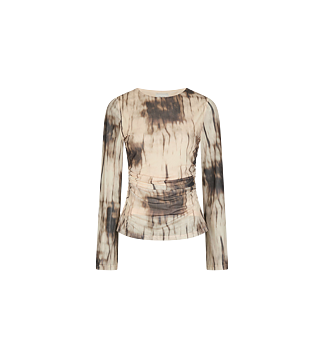 Neo Noir Lenida Faded Mesh Blouse