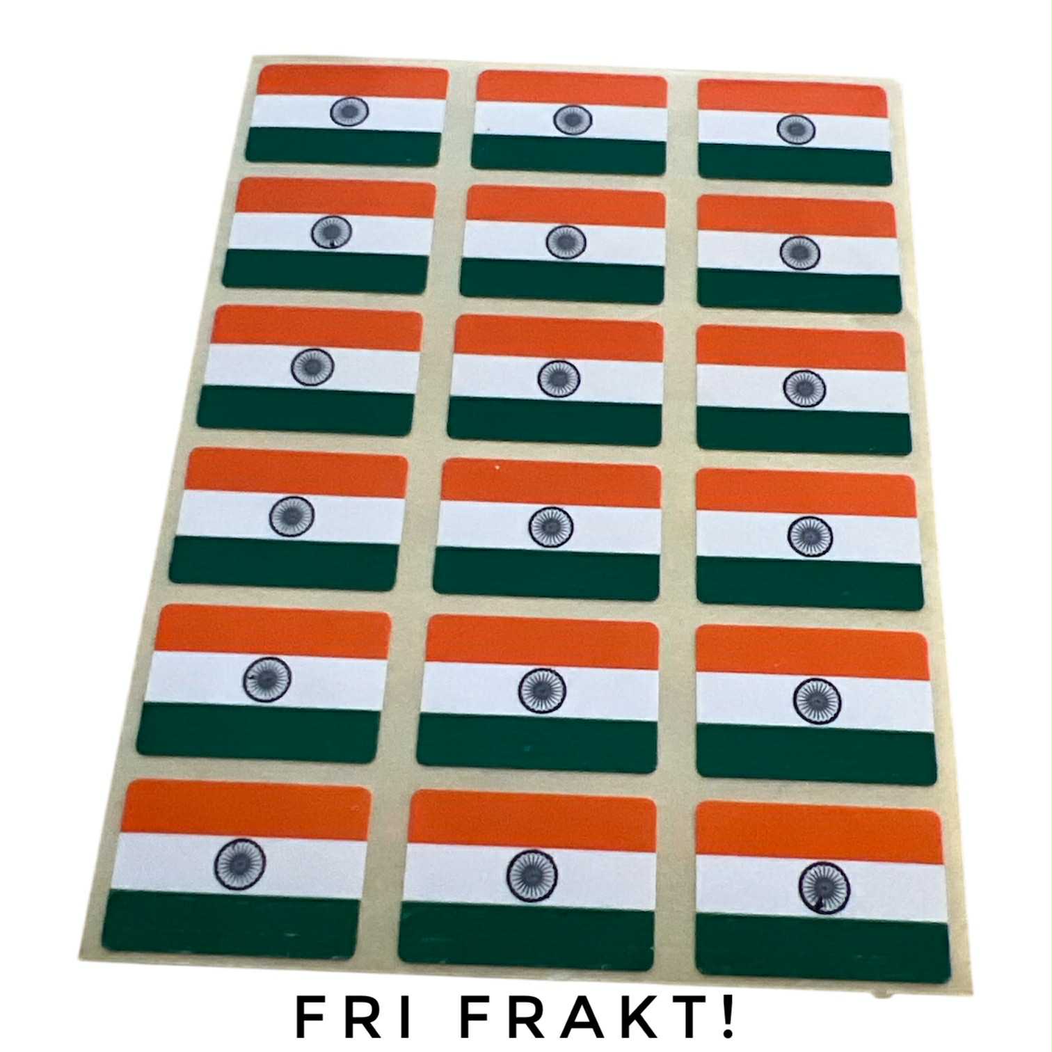 Små klisterflaggor på ark - Indien 