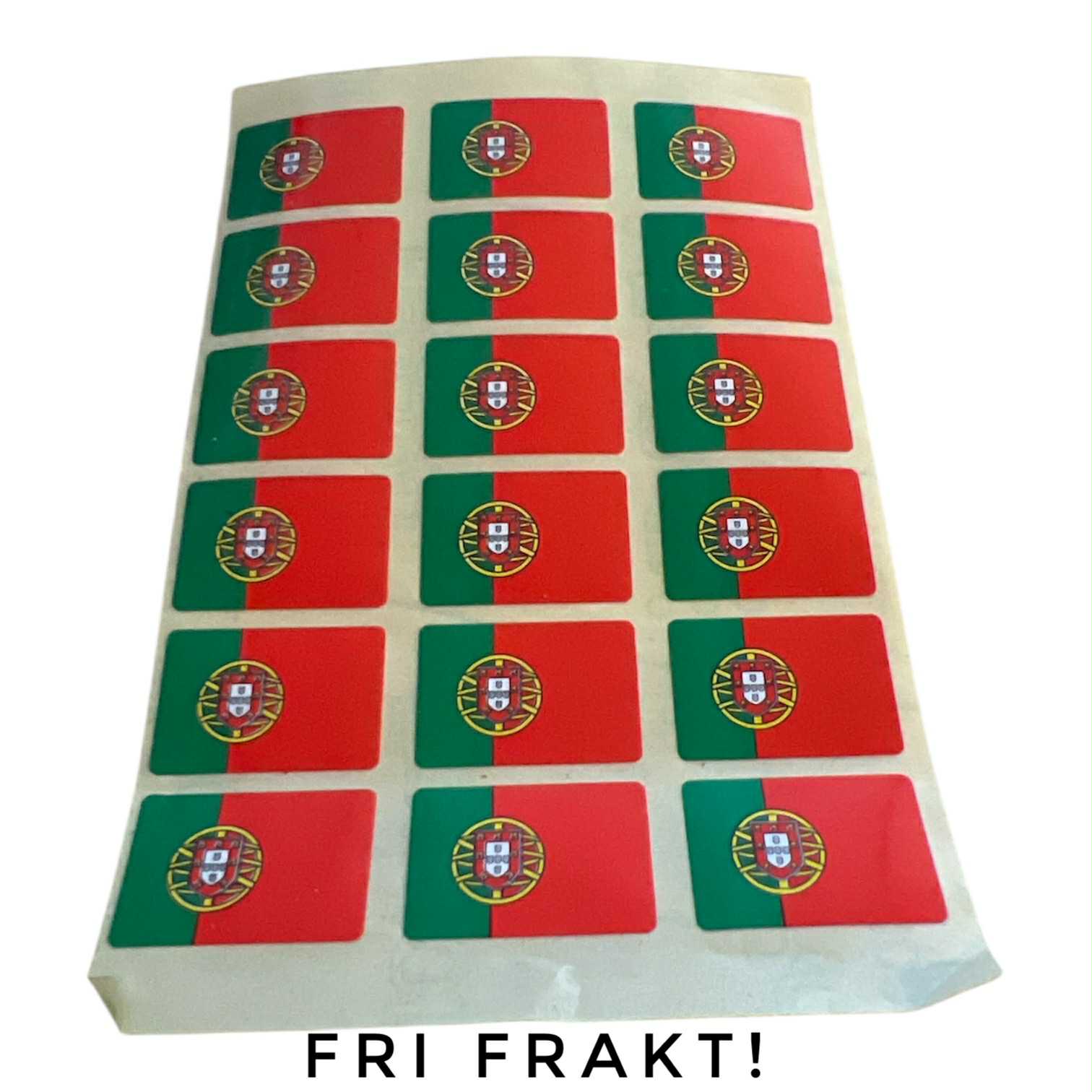 Små klisterflaggor på ark - Portugal 