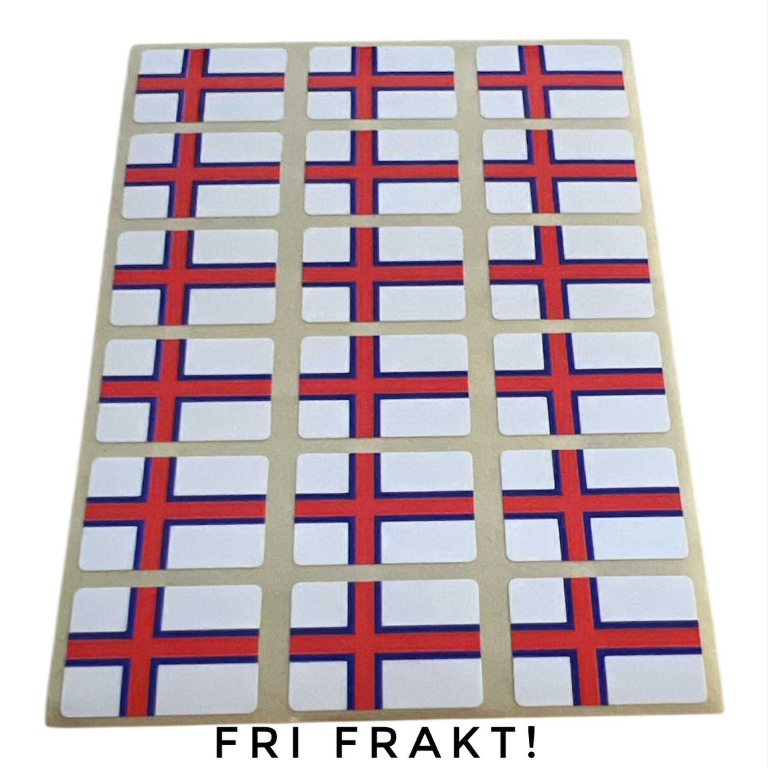 Små klisterflaggor på ark - Färöarna