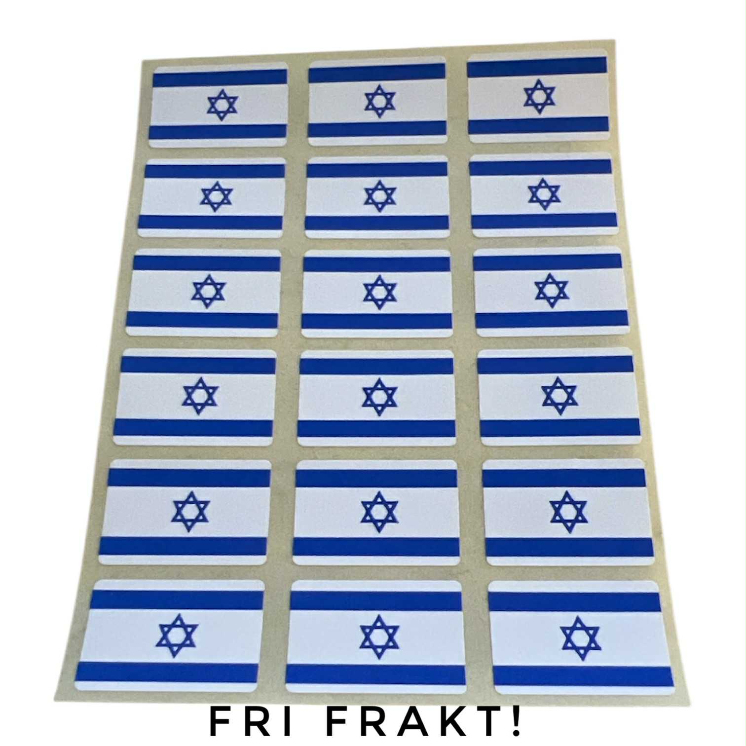 Små klisterflaggor på ark - Israel 