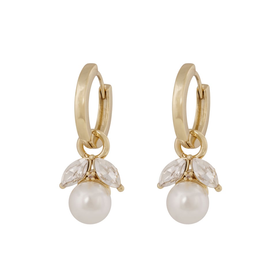 Snö Of Sweden Eira Pearl Ring Ear Golden/White - 2