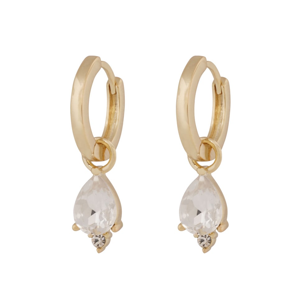 Snö Of Sweden Eira Navette Ring Ear Golden/Clear - 2