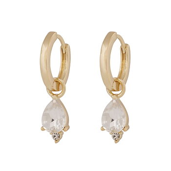 Snö Of Sweden Eira Navette Ring Ear Golden/Clear