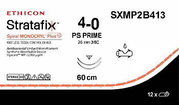 Stratafix Monocryl Plus 4-0, SXMP2B413, 2xPS 60 cm undyed