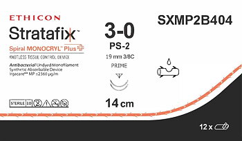 Stratafix Monocryl Plus 3-0, SXMP2B404,  2xPS-2 28 cm undyed