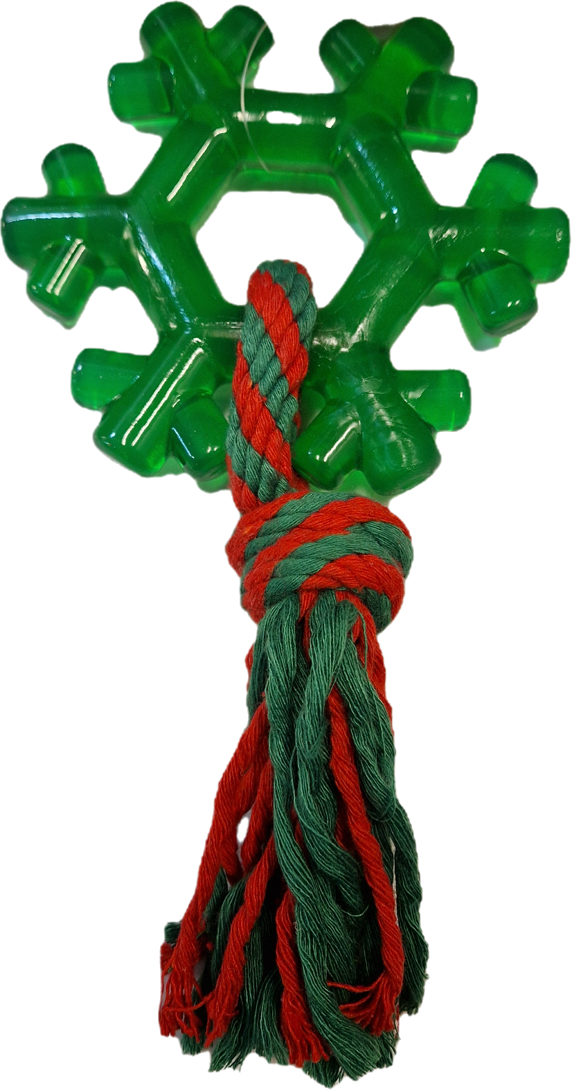 Christmas puppy snöflinga grön, 22cm