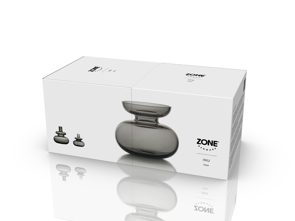 Zone Denmark Inu Vas Diameter 11 cm, höjd 9 cm Smoked Grey - 3
