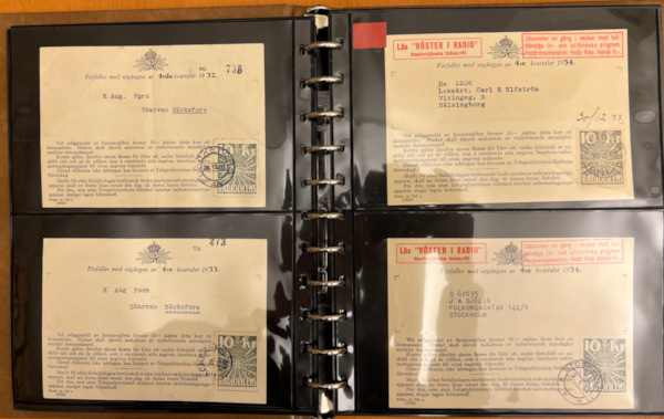 Samling Radiolicensmärken - 2