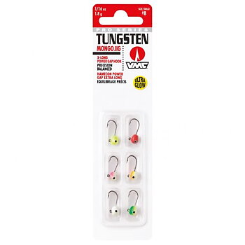VMC Tungsten Mongo Jig mikrojiggskalle [1.8 g] glow 6-pack