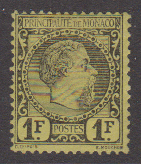 Monaco Mi 9, 1 franc 1885 *