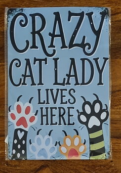 Metallskylt "Crazy cat ladies" alt 2