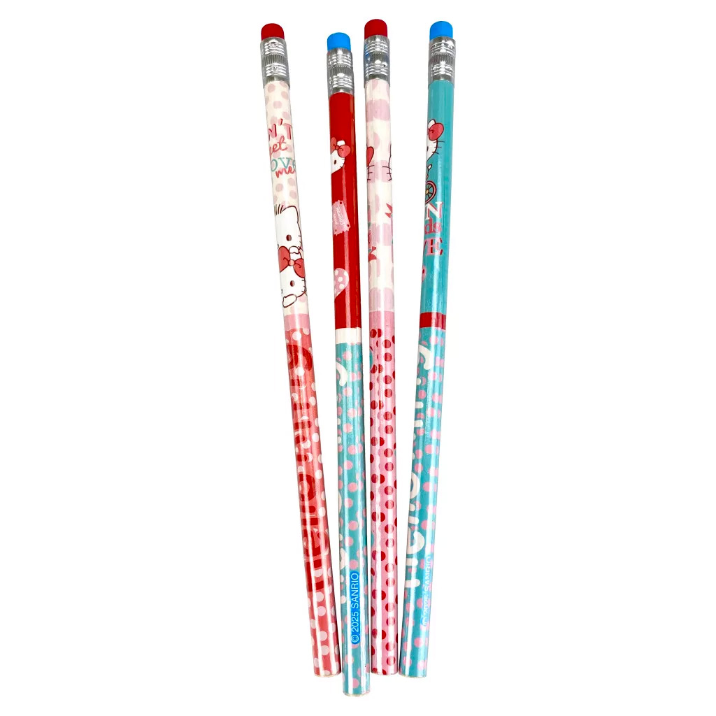 Hello Kitty Blyertspennor med Suddgummi 4-pack - Sweetheart - 2