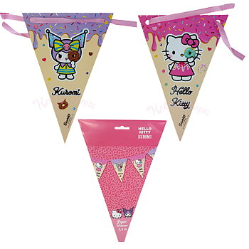 Hello Kitty & Kuromi Flagga Banderoll 2,3 meter