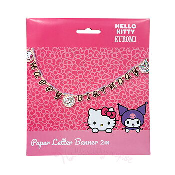 Hello Kitty & Kuromi Bokstavsbanderoll i Papp 2 meter