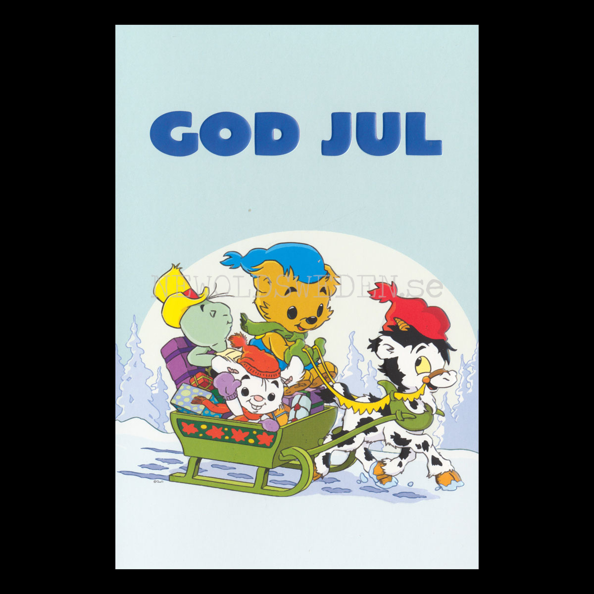 Bamse Julkort - Präglat Dubbelkort med kuvert  - Rune Andréasson - 1050 - 3