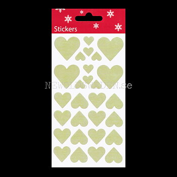 Julstickers Hjärtan GULD 58 stycken - LO
