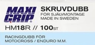 Dubbsats MaxiGrip 18mm Racing 100 st HM18R  med monteringsverktyg 470199 /74-1800-1 - 2