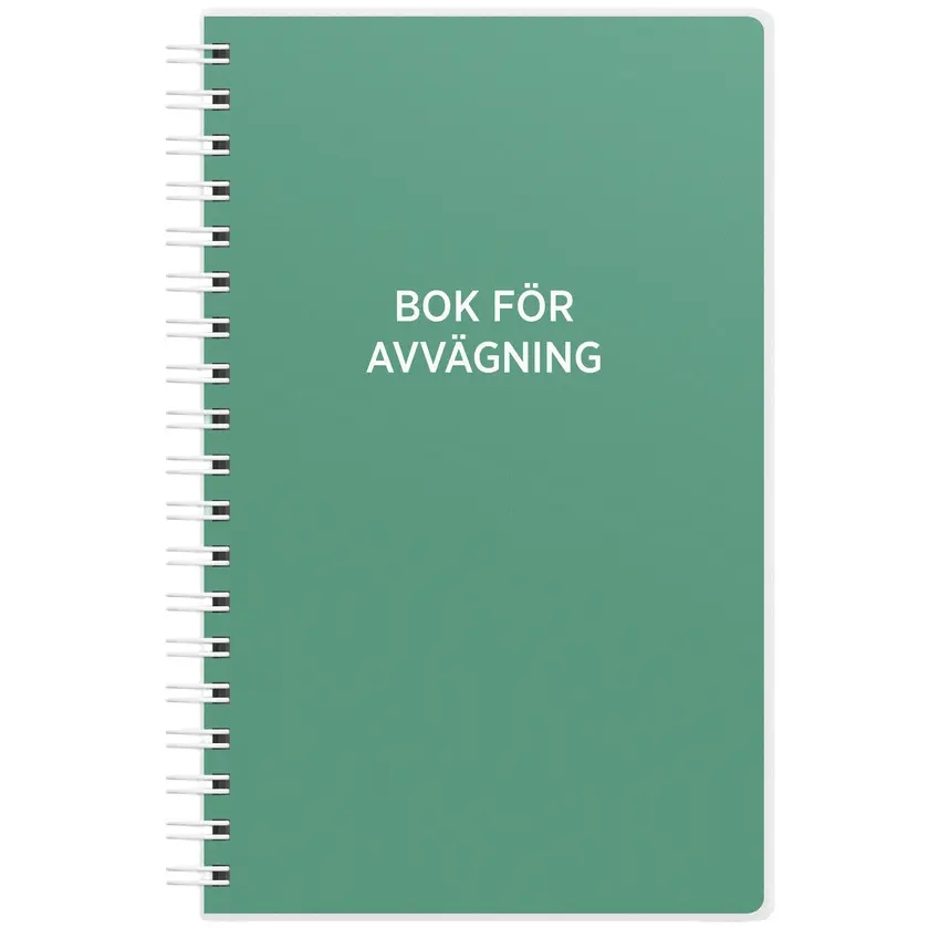 Avvägningsbok 105x170 72blad