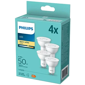 LED GU10 4,7W 4/fp Plast