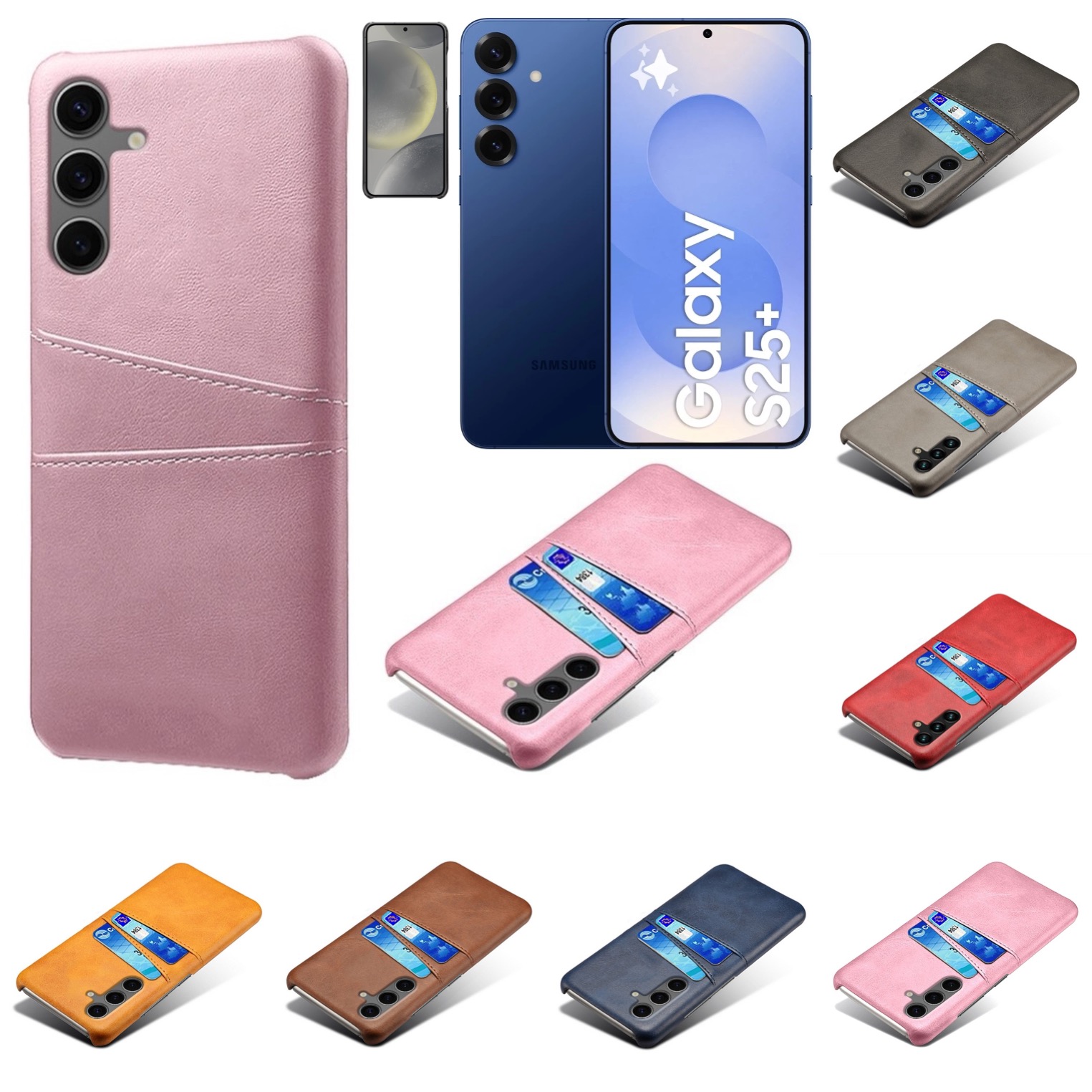 Korthållare Samsung Galaxy S25 Plus skal mobilskal hål laddare - - 16