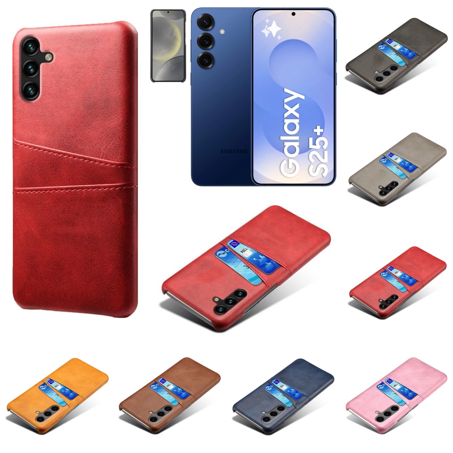 Korthållare Samsung Galaxy S25 Plus skal mobilskal hål laddare - - 12