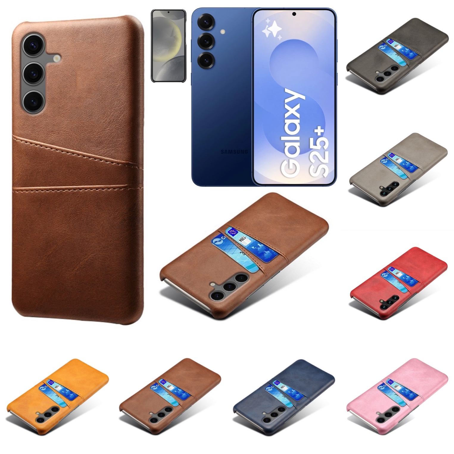 Korthållare Samsung Galaxy S25 Plus skal mobilskal hål laddare - - 14
