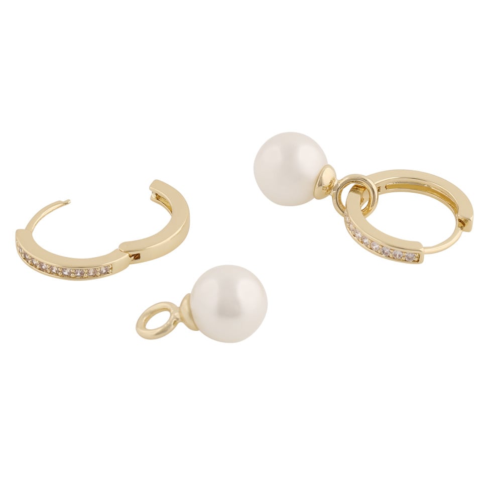 Snö Of Sweden Core Pearl Ring Ear Golden/White - 4
