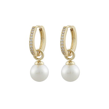 Snö Of Sweden Core Pearl Ring Ear Golden/White