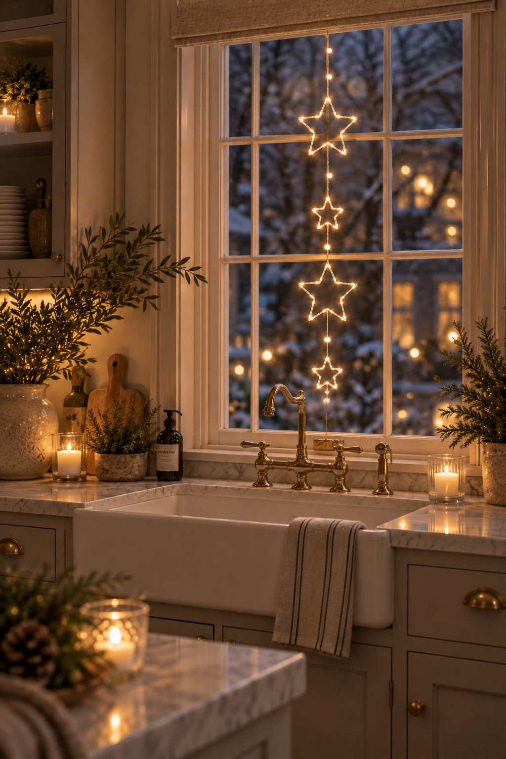 String lights with stars - Dew Drops - 105x20 cm - 3