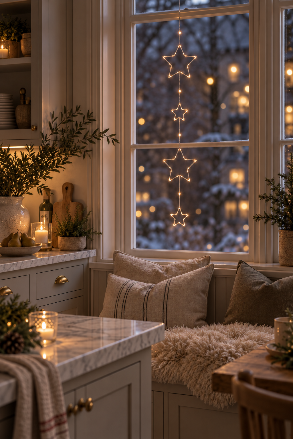 String lights with stars - Dew Drops - 105x20 cm - 5