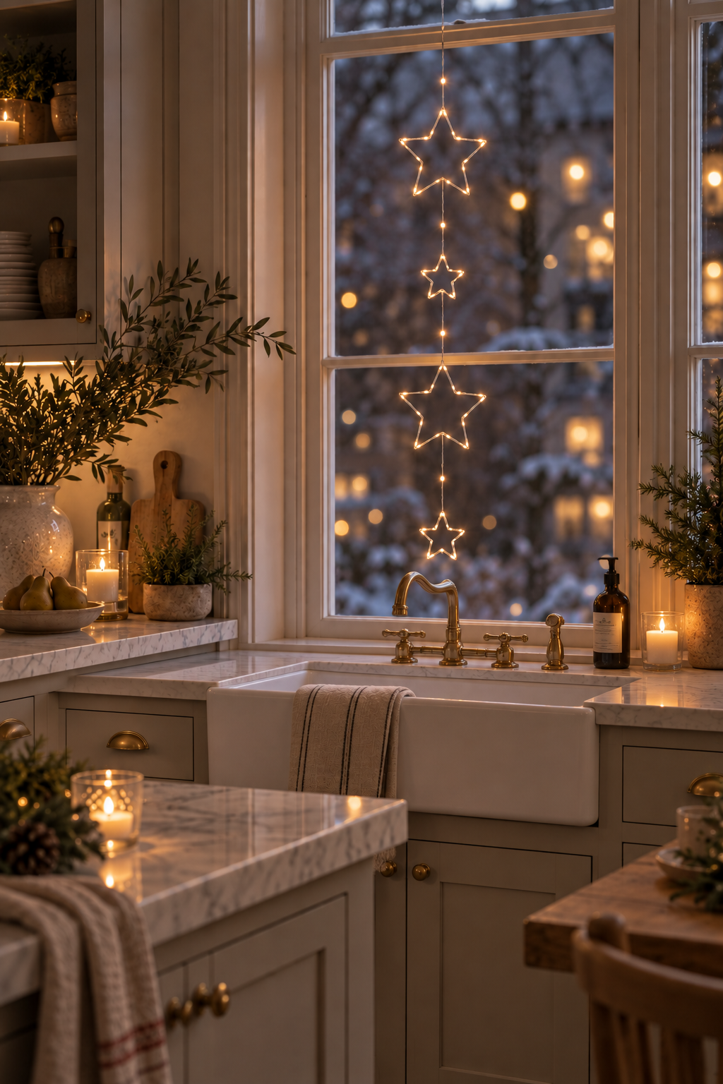 String lights with stars - Dew Drops - 105x20 cm - 6