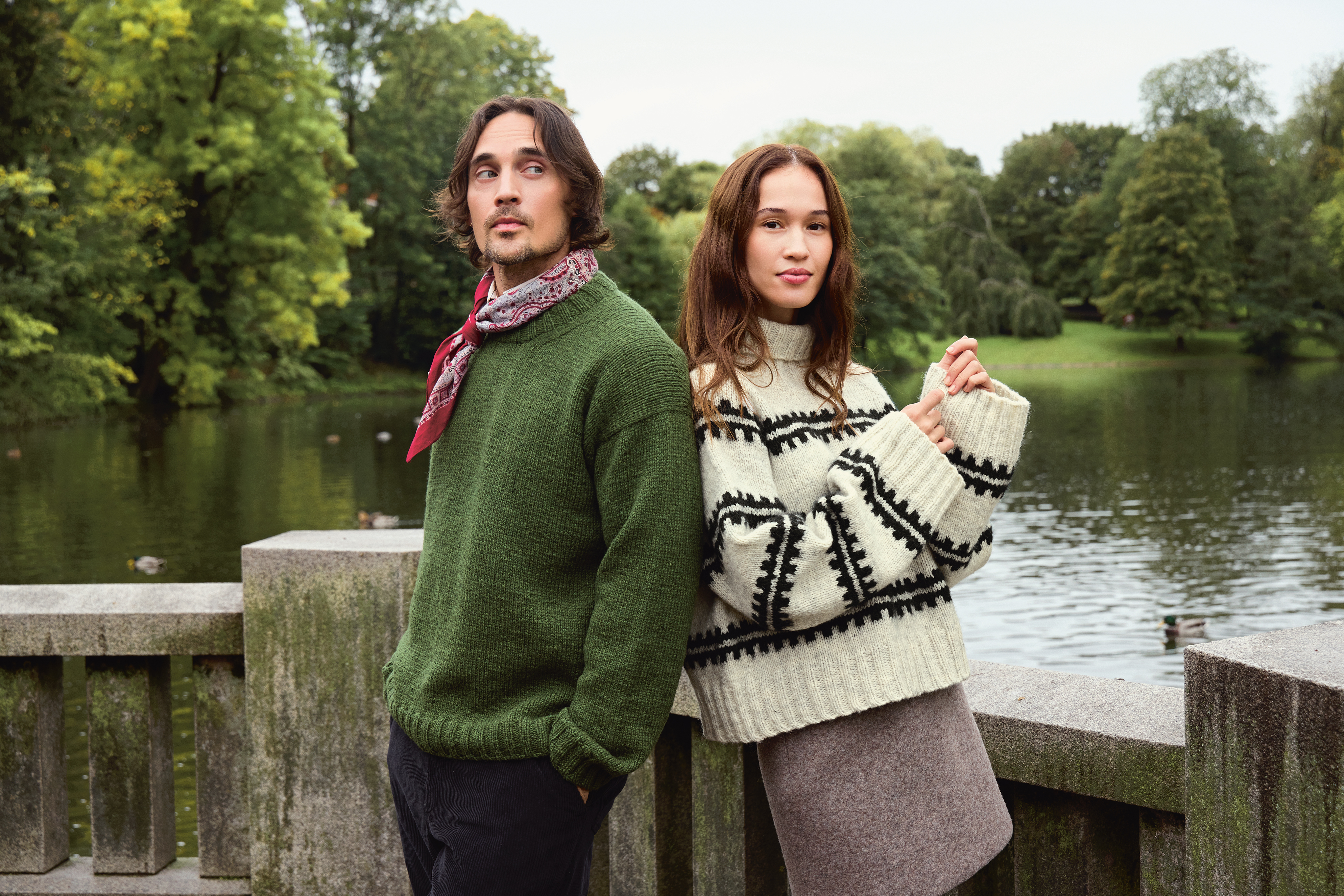 Sandnes Ridge Sweater Dam 2513_01 (17 m flerfärgsstick st 4,5) - 4