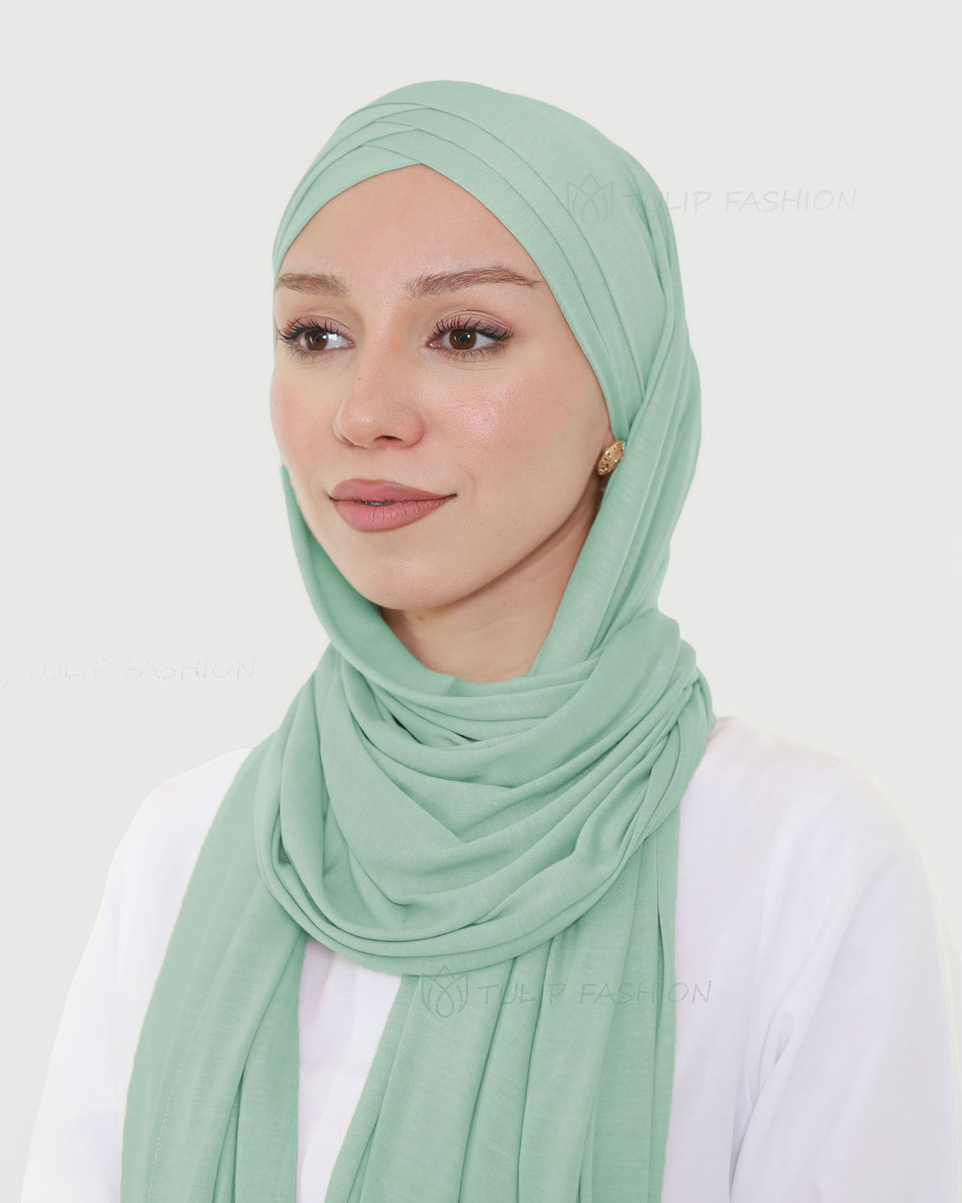 Hijab - Instant Jersey Cross - Mint Green