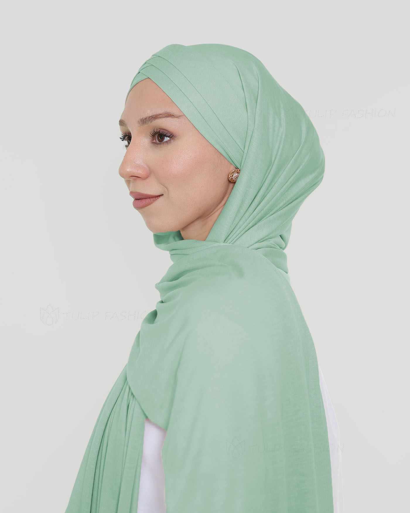 Hijab - Instant Jersey Cross - Mint Green - 2